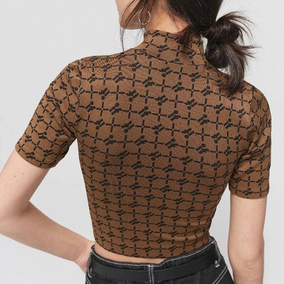 iets frans Geo Print Zip-Front Top - Picture 4 of 6